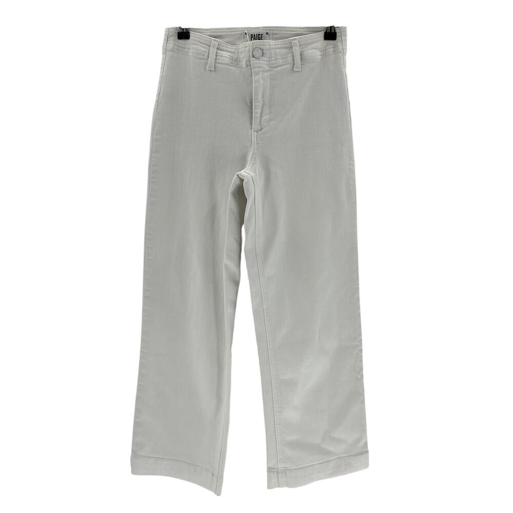 Paige 'Nellie' White Cotton Culotte Denim Jean Size 26 - Picture 2 of 4